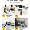 thumbnail image 3 of monTEK Quad Monitor Stand Mount, Fully Adjustable Desk Mount for 4 Screen up to 17”-32” and 22lbs Capacity Each Arm, Stable Monitor Arm with C Clamp and Grommet Base, VESA 75x75mm/100x100mm, 3 of 9
