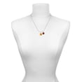 thumbnail image 3 of Delight Jewelry Silvertone Yellow and Orange Plumeria Flower Red Lucky Ladybug Necklace and Dangle Earrings Set, 3 of 6