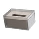 thumbnail image 5 of Caja de Pañuelos, Tapa de Papel de Seda, Boca Ancha, Rectangular, Clásica y Moderna, Gris marrón, 5 of 9