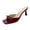 Wine, variant on White Womens Square Toe Strappy High Heel Sandals Casual Vacation Shoes In White For Summer