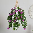 thumbnail image 4 of HomeStock 30In. Mixed Gothic Glamour Artificial Plant Hanging Basket, 4 of 6