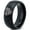 Black Dome Polish Tungsten, variant on Tungsten Floral Paisley Heart Shaped Band Ring 8mm Men Women Comfort Fit Gray Flat Cut Brushed Polished