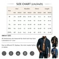 thumbnail image 3 of WTOBBY Men's Summer jean Shirt Lapel Collar Long Sleeve Solid Color Casual Fashion Button Front Lightweight Breathable Daily Office Wear Top,Blue L, 3 of 5
