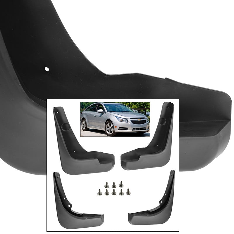 Front Rear Mud Flaps Splash Guards 20112016 Chevy Cruze Sedan w/o RS