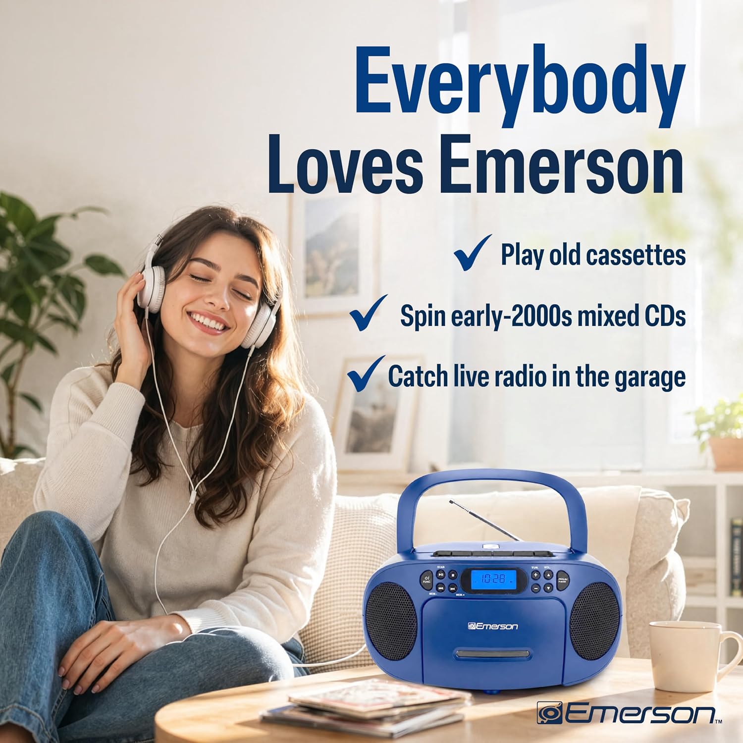 Emerson Portable CD Cassette Boombox with Radio photo 6