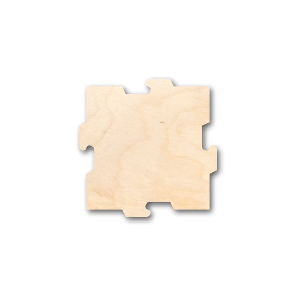 Unfinished Wood Puzzle Piece Interlocking Shape - Craft - up to 36" DIY 2" / 1/8"