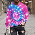 thumbnail image 1 of Blusas y camisas de manga larga con cuello redondo para hombre, estilo casual, estampado, cuello redondo, para fitness, deportivas, de licra., 1 of 5