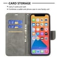 thumbnail image 6 of Feishell Fit for iPhone 16 Pro Max Phone Case with Detachable Wrist Strap & ID Credit Card Slots,Premium PU Leather Shockproof Magnetic Clasp Folio Flip Kickstand Holder Protective Cover,Gray, 6 of 9
