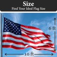 thumbnail image 4 of Bandera americana grande para exteriores Bandera americana de 6 x 10 para exteriores, resistente, fabricada en Estados Unidos, bandera de Estados Unidos de 6 x 10 para exteriores con estrellas bordada, 4 of 8