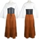 thumbnail image 3 of Vestido largo Victoria Vestido europeo y americano de manga larga Túnica renacentista Vestido medieval, 3 of 6