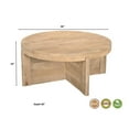 thumbnail image 7 of Taran Designs Lawrence Round Solid Wood Coffee Table in Beige, 7 of 7