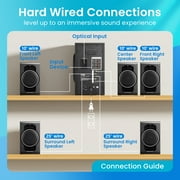 Acoustic Audio by Goldwood AA5240 Home Theater 5.1 Bluetooth Speaker System with Optical, USB and SD Inputs, Black