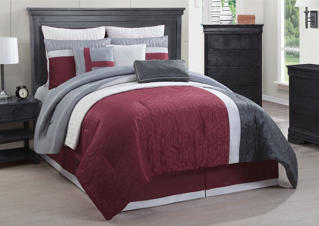 10 Piece Damien Comforter W Quilt Set Com