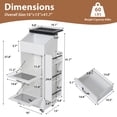 thumbnail image 2 of JOIVI 16.0" Potato and Onion Storage Bin on Wheels, 4-Tier Rolling Fruit and Vegetable Organizer with Side Rack & Drawers, Movable Bread Box Cabinet with Mesh Doors for Kitchen, White, 2 of 8