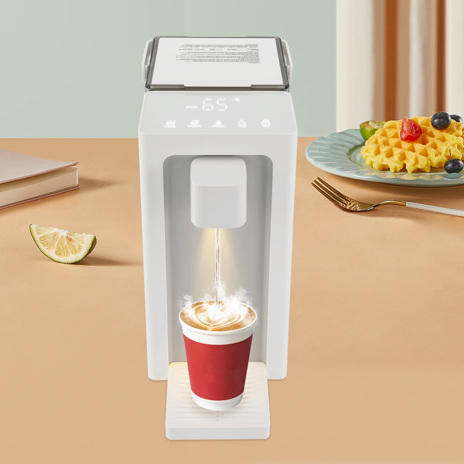 Dwellnix Electric Hot Water Dispenser with 1450W Power, 3L Capacity, and Fast Heating Technology, Adjustable Temperature for Tea, Coffee, and Hot Milk - Ideal for Home & Office Use