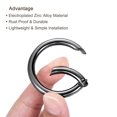 thumbnail image 4 of Unique Bargains Black Round Zinc Alloy Spring Gate O Ring Snap Clip Buckle, 10 Pack, 4 of 5