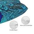 thumbnail image 3 of Honeii Beautiful Blue Peacock Print Pillow Cases,Plush Throw Pillow Covers,Decorative Pillowcase for Sofa, Couch, Living Room-16"x24", 3 of 6
