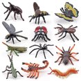 thumbnail image 2 of 12pcs Simulation Insect Action Figures Set Butterfly Spider Ladybird Mantis Scorpion Model Toys For Gifts, 2 of 8
