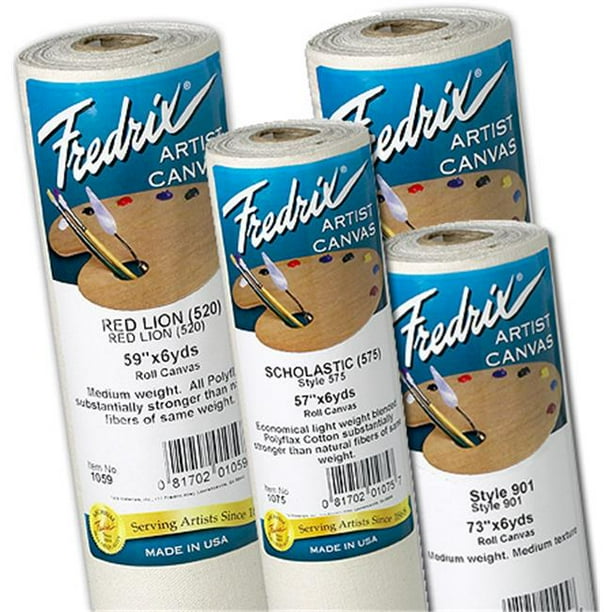 Fredrix T1094 73 in. x 6yards Polyflax Acrylic Primed Canvas Roll 901