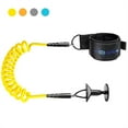 thumbnail image 1 of WOOWAVE TPU Coiled Bodyboard Leash Wrist Surf Leash with Plug for Bodyboarding, 1 of 8