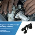 thumbnail image 2 of Conjunto de Carcasa de Termostato de Refrigerante del Motor de Plástico Unique Bargains para Hyundai para Genesis 3.8L V6 2009 2010 2011 Reemplazo No.25600-3C660/256003C660 1 Pc, 2 of 7