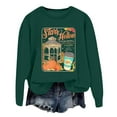 thumbnail image 1 of VBARHMQRT Chandails Graphiques pour Femmes Chandail à Capuche Tendance pour Femmes Imprimé Lettre Col Rond pour Automne et Hiver, 1 of 3