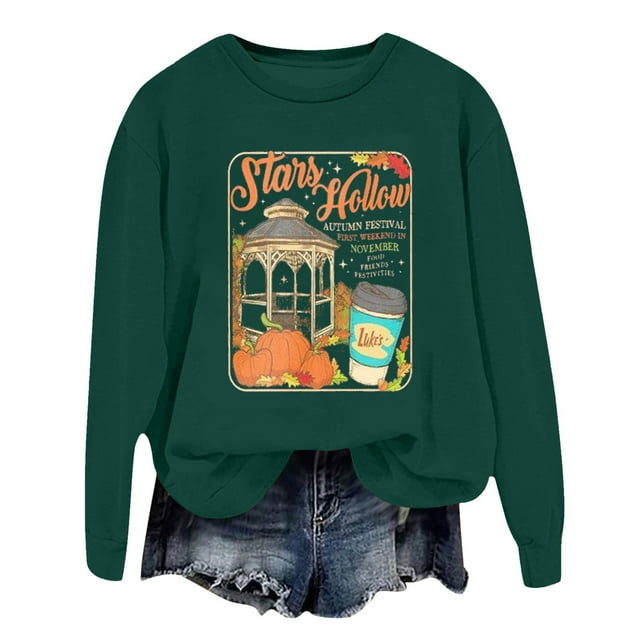 VBARHMQRT Chandails Graphiques pour Femmes Chandail à Capuche Tendance pour Femmes Imprimé Lettre Col Rond pour Automne et Hiver