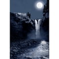 thumbnail image 2 of Decorative Tea Towel, Apron Snoqualmie Falls, Washington, Falls at Night (blue), Unisex, Adjustable, Organic Cotton, 2 of 3
