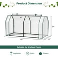 thumbnail image 3 of Costway 47" x 22" x 24" Portable Mini Greenhouse with 2 Zipper Doors & Ground Stakes, 3 of 12