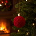 thumbnail image 6 of 24 Pcs Flocked Christmas Ornaments Balls Velvet Shatterproof Christmas Tree Decorations, 6 of 8