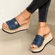 thumbnail image 2 of Sandalias de tacón alto para mujer, sandalias de cuña de ocio, zapatillas de playa al aire libre, zapatillas de plataforma, talla grande 43, 2022, 2 of 5