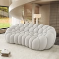thumbnail image 3 of Sodrens 79.53" Bubble Couch,Modern Oversize Lazy Floor Sofa,Curved Football Sofa for Living Room,Office,Apartment,No-Assembly,Light Grey, 3 of 10