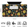 thumbnail image 5 of Long Mouse Pads for Desk,Pioneer Flower Floral Print Pattern Desk Mats on Top Of Desks, Desk Mouse Pad Extra Large with 3mm Non-Slip Base and Stitched Edge for Gaming,Office,Work,Home 47.3"x23.6", 5 of 6
