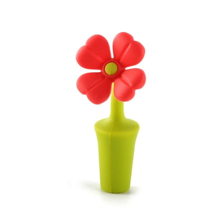 

Toyella Creative Silicone Stopper For Red Wine SUNFLOWER Beer Seasoning Bottle Bottle Stopper Tool Clover Red