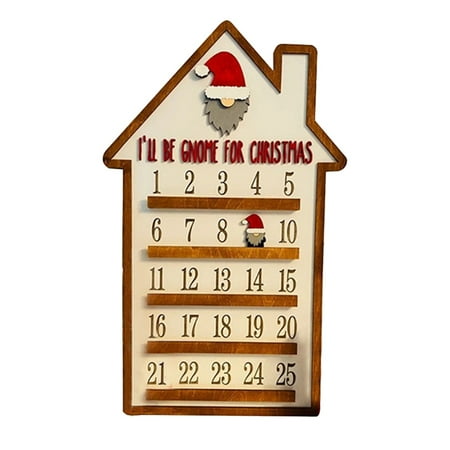 

Dandstore Christmas Wooden Calendar Mobile Decorations Creative Christmas Calendar Hanging Ornaments11.8In * 7.5In Gifts for Teenage Boys Elegant Christmas Decorations Christmas Decorations Clearance