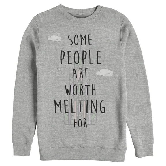 Men's Frozen People Worth Melting For  Sweatshirt Athletic Heather Medium