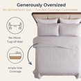 thumbnail image 4 of THD Benjamin - 3 Piece King Size Quilt Set, Lightweight King Bedspread Coverlet Set (King, Light Grey), 4 of 7
