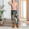 thumbnail image 2 of Susaid Sunflower Field Spotted Dog Print Mens Pajama Pants Set Sleep & Lounge Pants, PJ Bottoms with Pockets and Button Fly-X-Large, 2 of 6