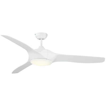 

HOMCOM 52 Reversible Indoor Ceiling Fan with Light Modern Mount LED Lighting Fan with Remote Control for Bedroom and Living Room White