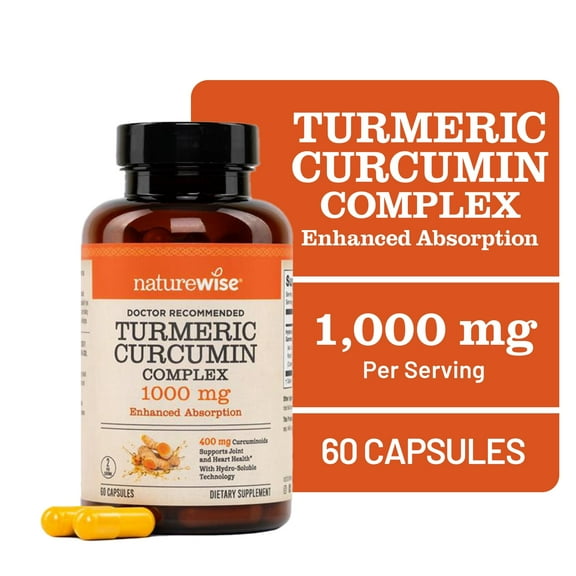 NatureWise Turmeric Curcumin Complex 1000mg - 60 Capsules[30-Day Supply]