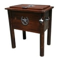thumbnail image 3 of Leigh Country 54 Qt Char-log Wood Outdoor Patio Cooler, Brown, 3 of 5