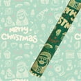 thumbnail image 2 of Vintage Recyclable Christmas Wrapping Paper Rolls, Brown Kraft Wrapping Paper with Red and Green Pattern, Holiday Gift Wrapping Paper Christmas Rolls, 27.6x20 inch, 1 sheet, 2 of 7