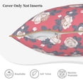thumbnail image 3 of KLL Rose Flowers Decorative Throw Pillow Covers Velvet Soft for Couch Sofa Bedroom Living Room Outdoor (No pillow core)- 20"x20", 3 of 5