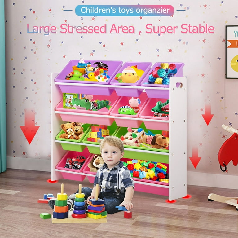 Buy Wholesale China Kids Toy Storage Organizer With 6 Plastic Bins, Cute  Toy Storage Bins & Bookshelf For Kids Organizer & Kids' Toy Storage  Organizer at USD 34.1