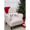 thumbnail image 4 of "Calm & Bright" Christmas Tree & Reindeer 100% Cotton Mini Accent Pillow 10" x 20", 4 of 6