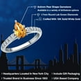 thumbnail image 2 of Gem Stone King 10K White Gold Yellow Citrine and Lab Grown Diamond Engagement Ring for Women | 0.93 Cttw | Pear Shape 8X5MM | Gemstone November Birthstone | Size 8, 2 of 6