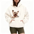 thumbnail image 3 of WULMLEO Pet Pouch Hoodies for Women Cat and Dog Pouch Hoodie Sweatshirt Oversized Comfy Pullover with Large Pockets Beige 2XL, 3 of 7