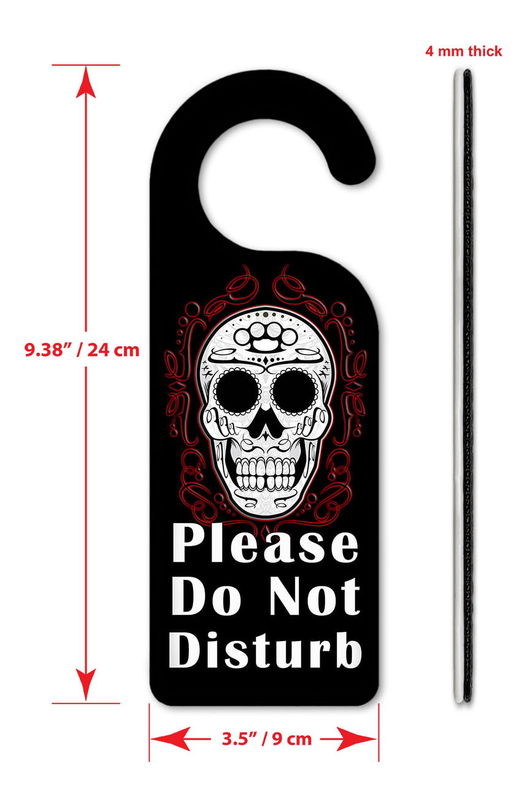 Do Not Disturb Door Knob Hanger Sign - Fancy Skull - Walmart.com