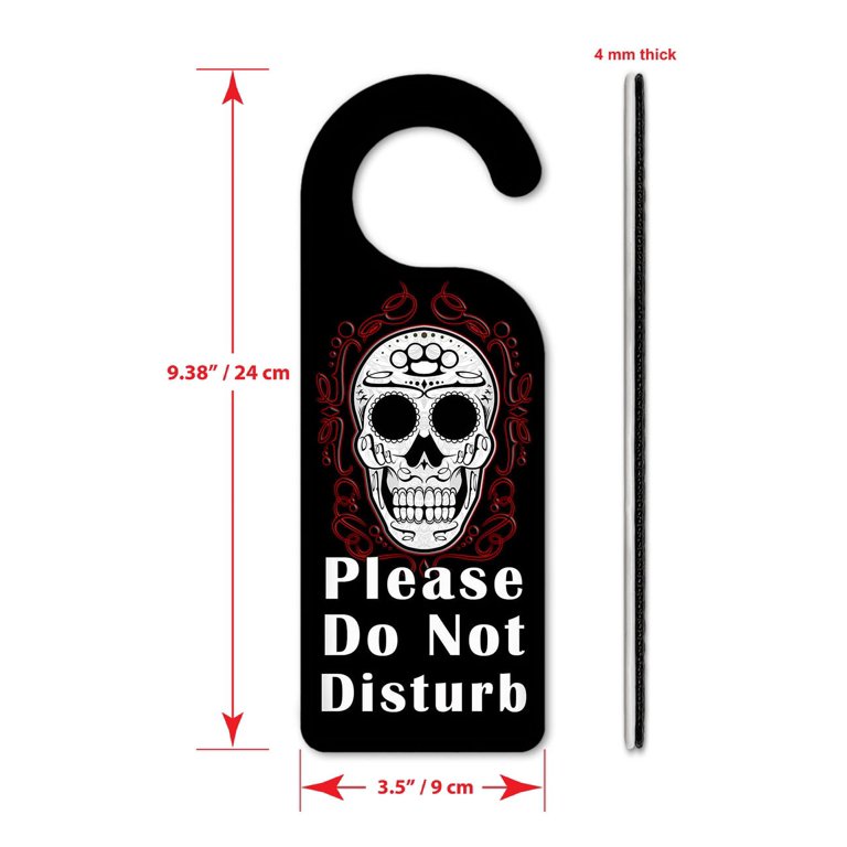 Do Not Disturb Door Knob Hanger Sign - Fancy Skull - Walmart.com