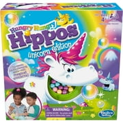 Hungry Hippos Unicorn Edition Pre-School Board Game for Kids Ages 4 and Up; 2-4 Players ( Exclusive)